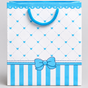 Blue heart theme small size paper gift bag (Pack of 12)
