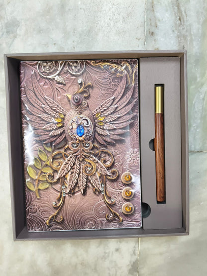 Skull diary pen set