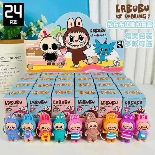 24 Pc - (1 Box) Labubu Toy Keychain Blind Box (Eff price 44/pc)