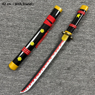 New medium Enma Black 42 CM wooden katana with stand