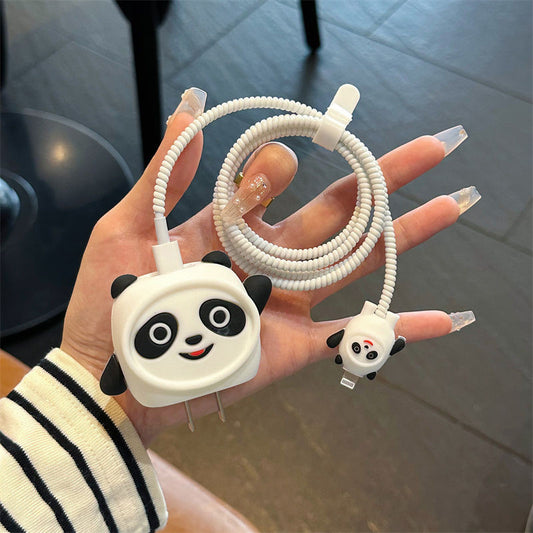 3pcs- Panda 20 W Iphone Silicone Charger Cover Net Price 65