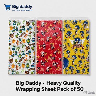 Mix Designs  pokimon / sonec  Wrapping sheet Pack of 50