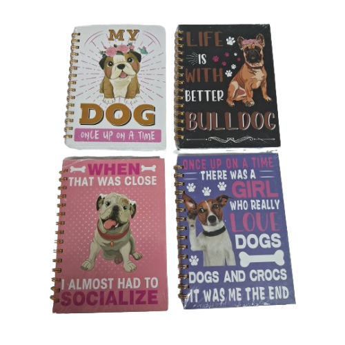 Set of 2 - Dog lover Spiral Diary Net price Rs 85 /pc