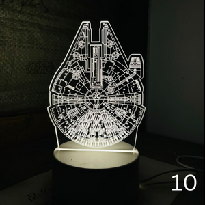 Starwars Spaceship 3d lamp