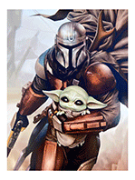 Save Baby Yoda Star Wars 3d Poster