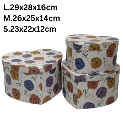Heart Gift Box 3 pc Set
