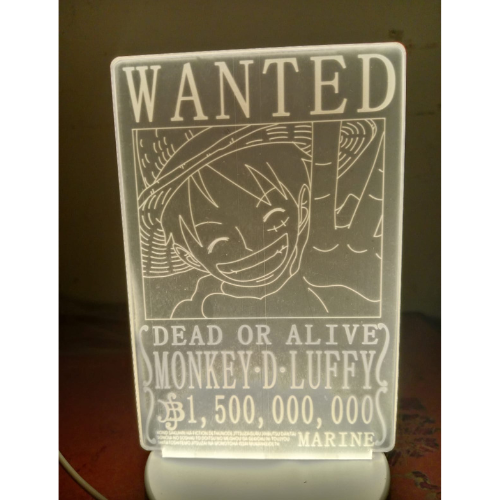 Wanted luffy 3d lamps