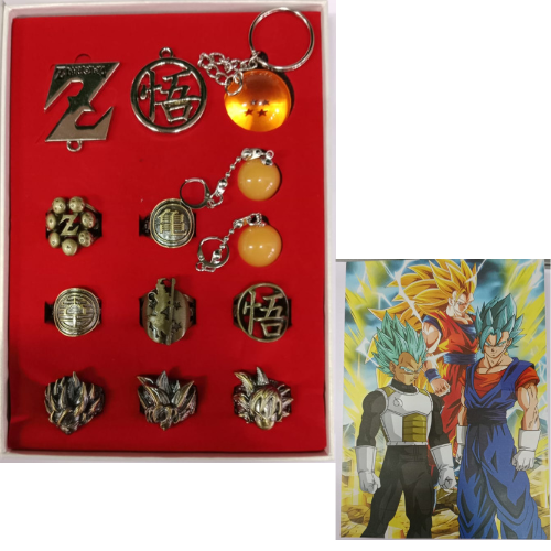 DBZ RINGS AND PENDENT JEWEL SET