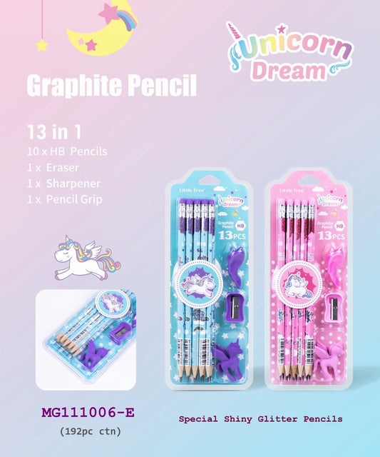 Unicorn pencil set of 13