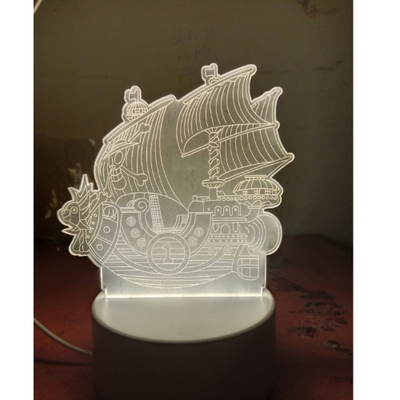Luffy ship 3d lamp  Pack of 2 ( net price 240 )