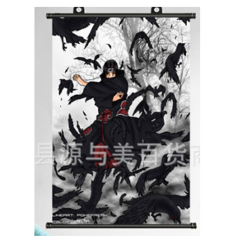 wall scroll itachi with bats