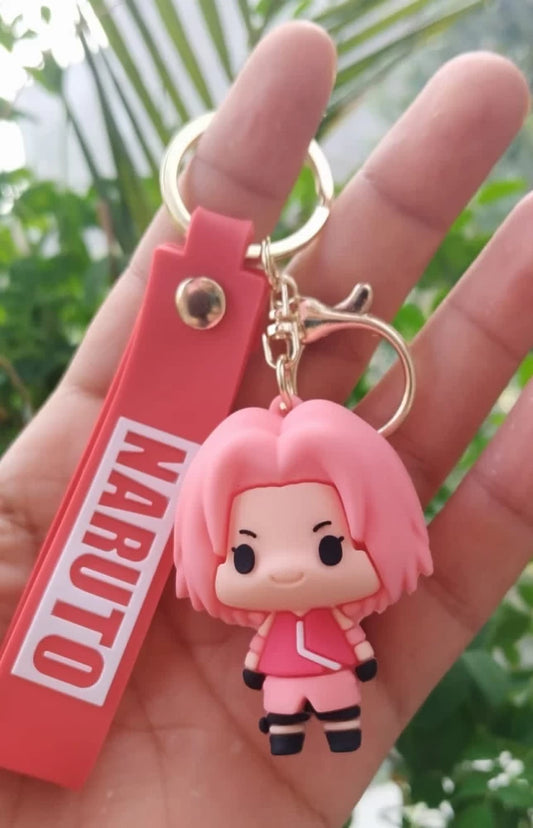 Sakura Anime Rubber keychain