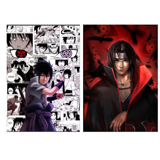 Set of 2 Ovaku Itachi & sasuke diaries A5 200 pages /100 leafs