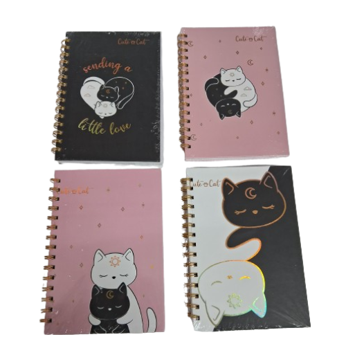 Set of 2 - Cat Spiral Diary Net price Rs 85 /pc