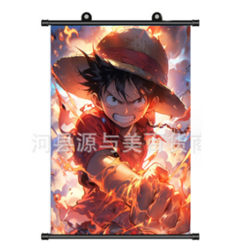 Wall Scroll Luffy Play with fire