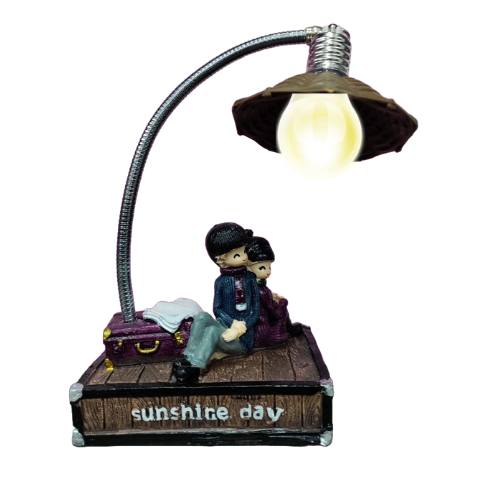 Sunshine Day Lamp with Couple Showpeice