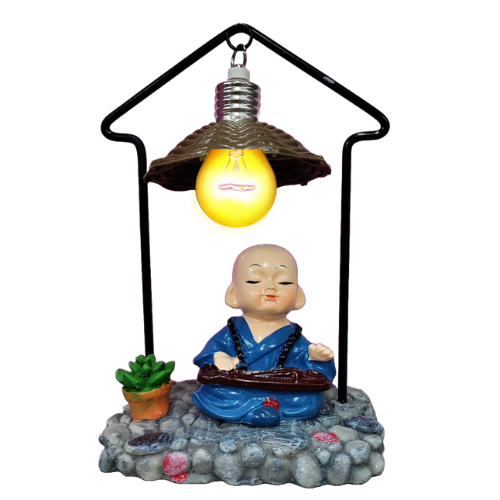 Monk In Home Showpiece Lamp