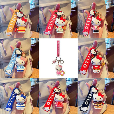 Hello kitty Rubber Keychain Pack of 3 (eff price 35)