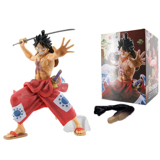 Anime One Piece Land Of Wano Country Monkey D Luffy Model Toys 21cm