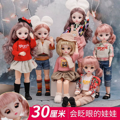 Mix design Dolls with foldable joints with music