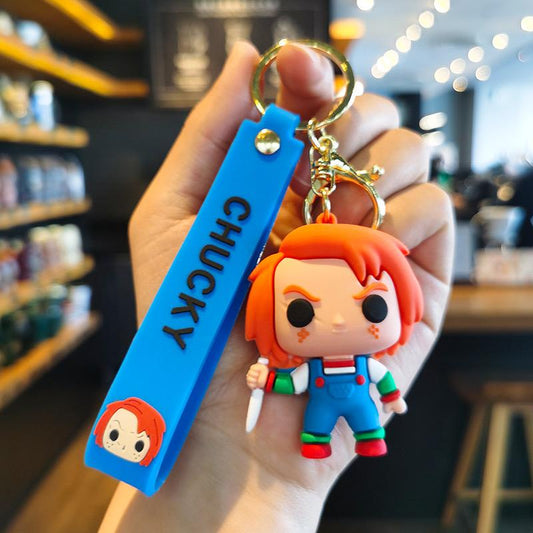 Anime orange boy rubber keychain