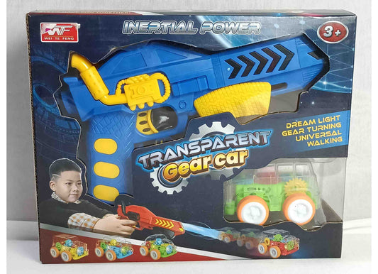 Transparent gear car gun