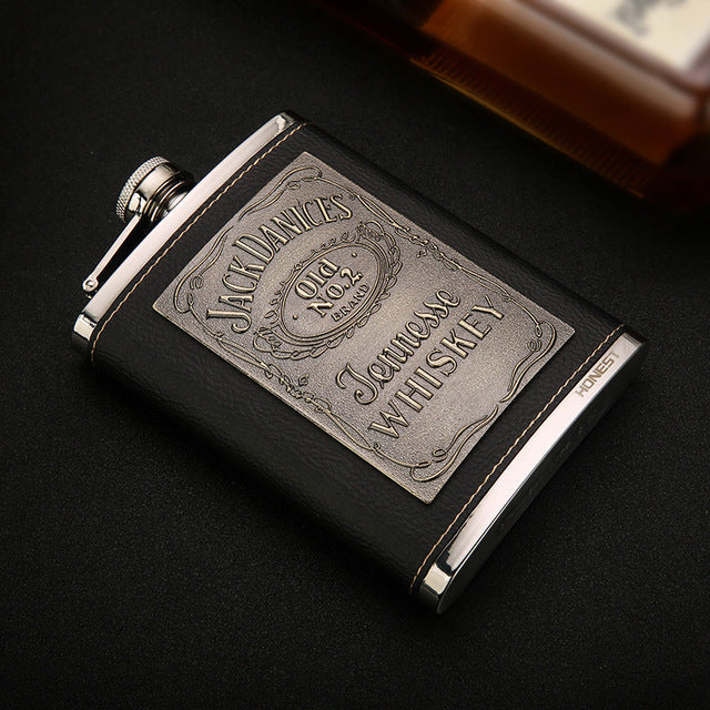 Jack Daniels Leather hip flask