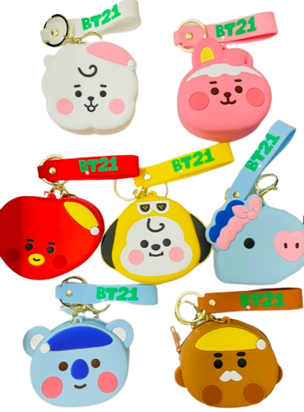 Bts Silicone Coin Pouch
