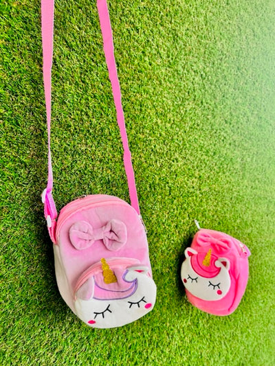 Unicorn Fur Sling Bag pack of 3 ( Net price - 90 )
