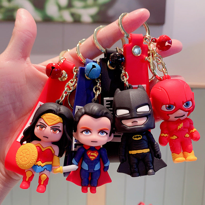 Mix Super hero rubber keychains