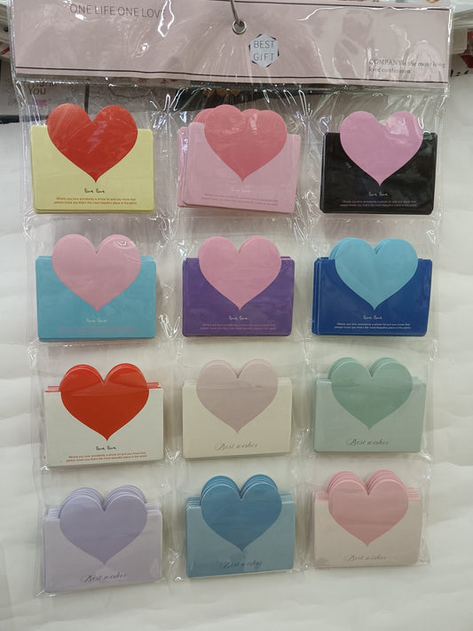 120 pc Heart Card Tags in hanger (3 Rs per pc)