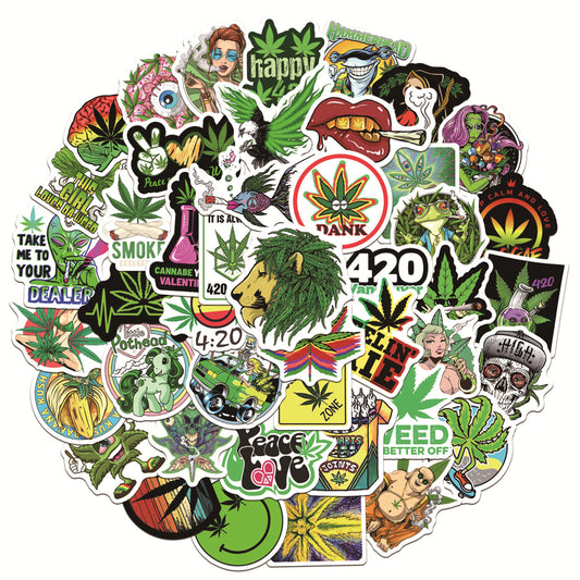 420 Weed Stickers (50 Waterproof)
