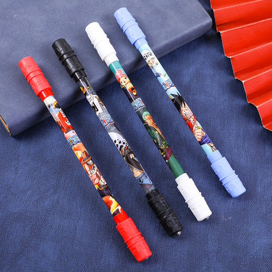 Set of 12 One Piece Luffy Rotating Pens