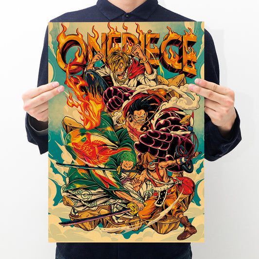 20 pcs - One Piece Fire Poster
