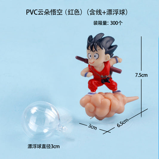 Goku On Cloud Can Swim in Aquarium Red & Blue (random)