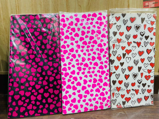 Heart Design Wrapping Sheet 50pc pack