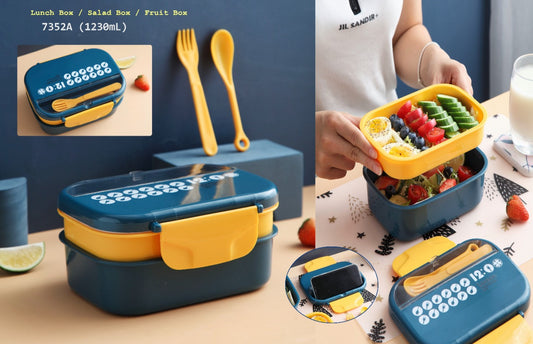 Plastic Tifin box with spoon