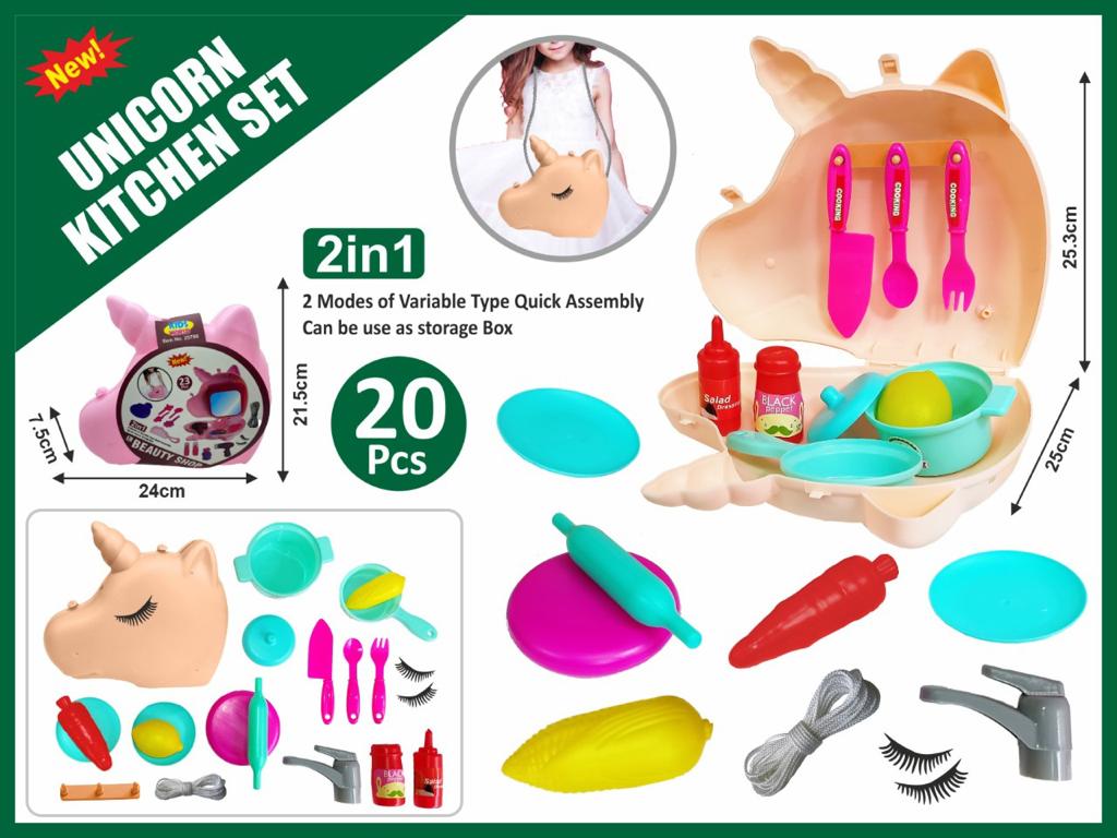 Unicorn kitchen set