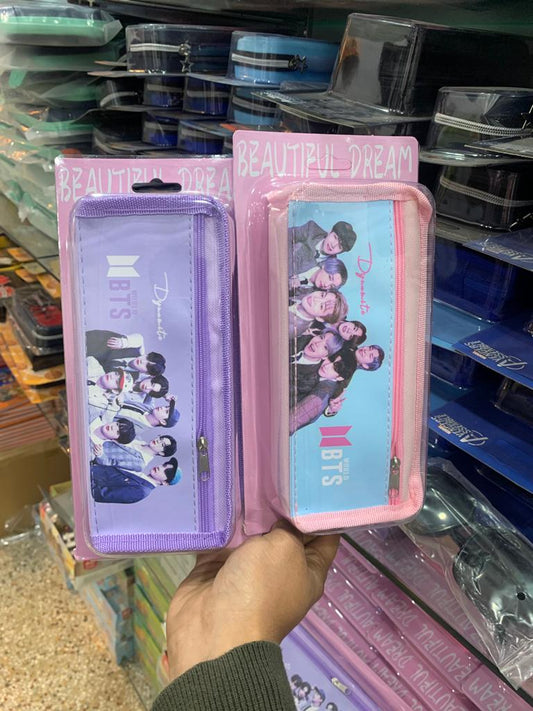 Bts pencil pouch ( pink pack )