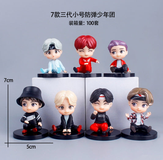 BTS set of 7 figures model 4