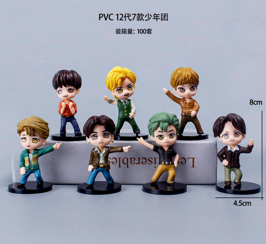 Bts Set of 7 Figures model 6