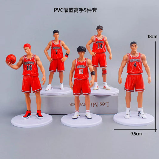 Slam Dunk Figure, Set of 5, Hanamichi Sakuragi, Ryota Miyagi, Hisashi Mitsui, Kaede Rukawa, Figure, Car Decoration