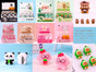 Mix design Pencil topper + Sharpener Pack of 3 ( net price 40 )