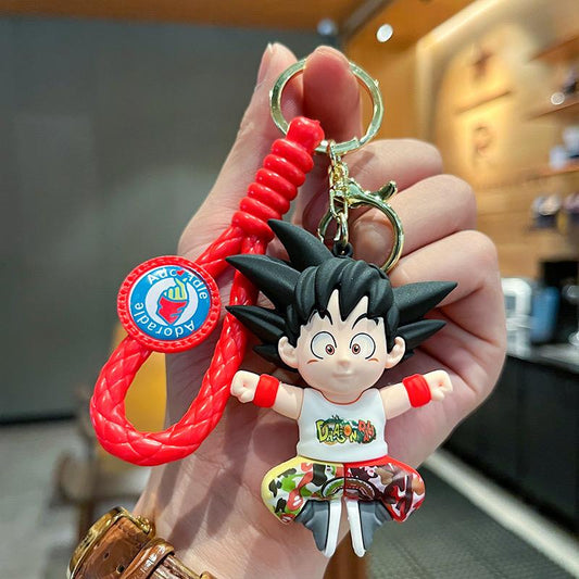 Goku Multi color Rubber keychain