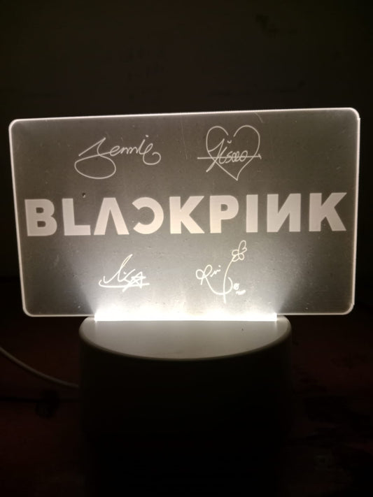 Black Pink 3D Lamp