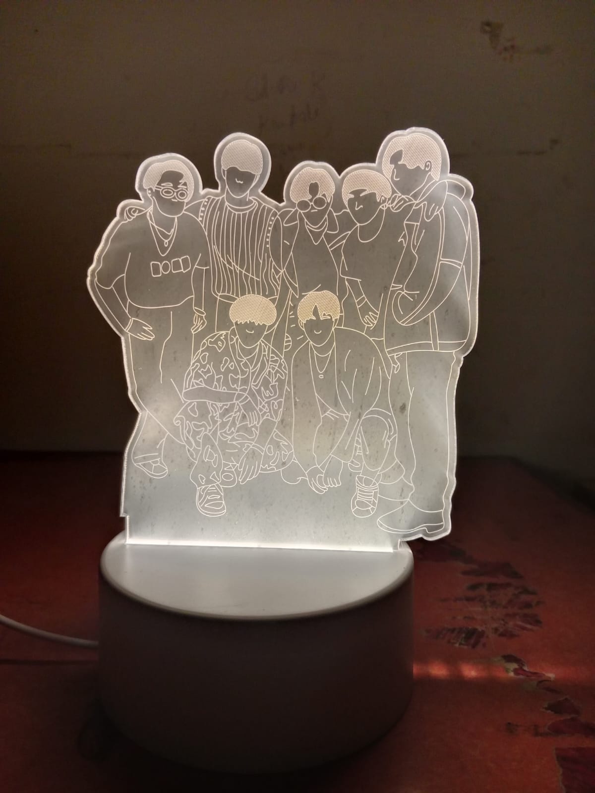 BTS Group 3d lamp