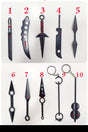 Natuto mix metal kunai / chaku / katana pack of 6 ( net price 55)