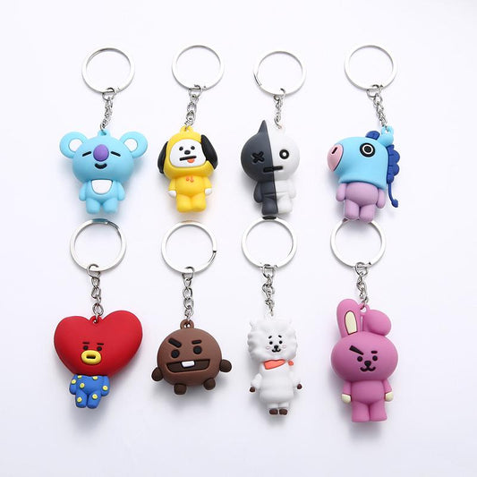 Bts Rubber keychains pack of 12