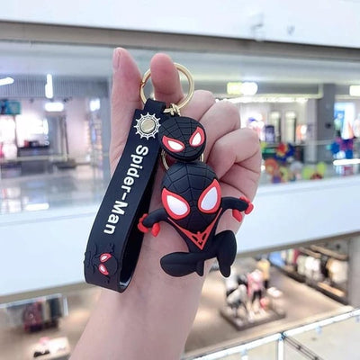 Black Spidy Rubber keychain