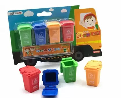 Dustbin Eraser Pack of 4